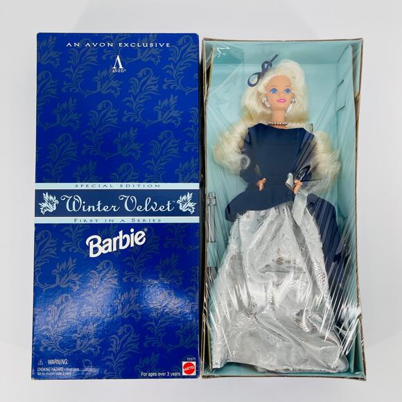 Winter Velvet Avon Exclusive Special Edition Mattel Barbie Doll - NRFB/NIB - Picture 1 of 15